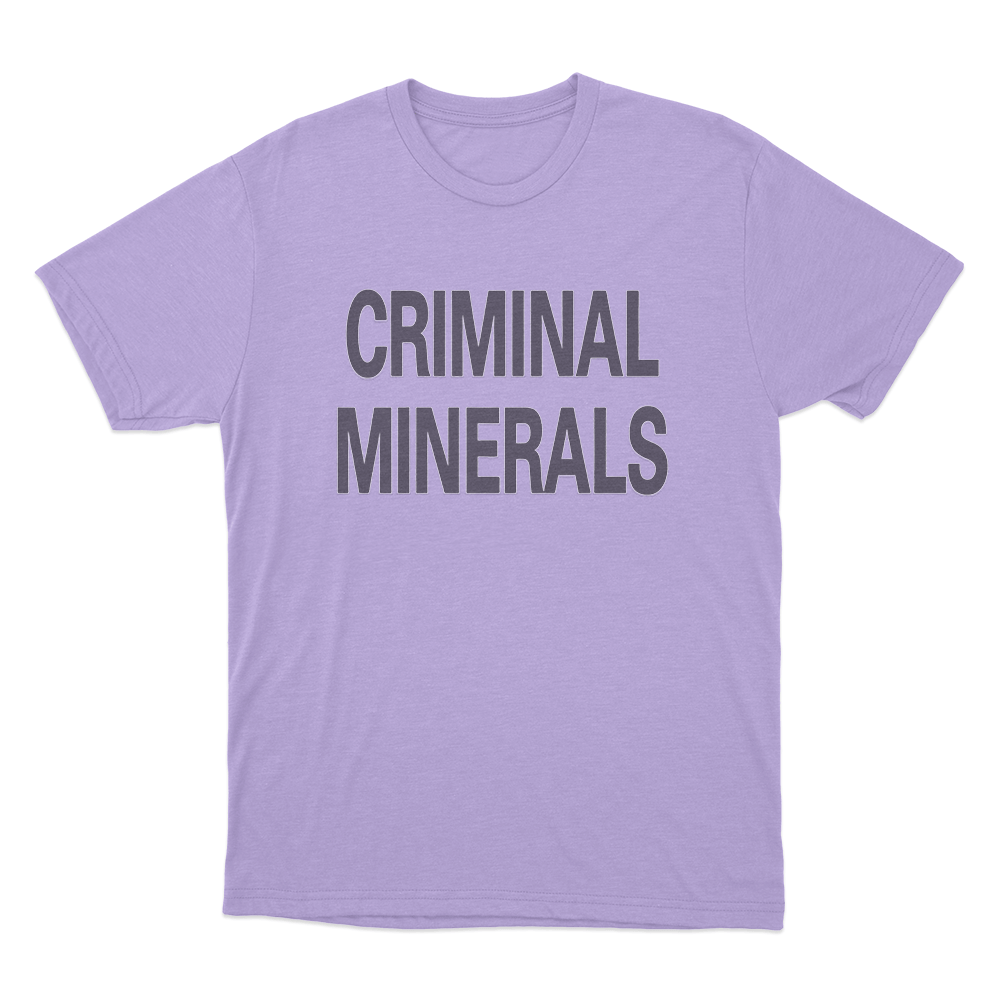Criminal Minerals Unisex T Shirt Purple Criminal Minerals Unisex T Shirt Purple